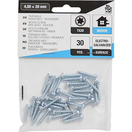 HomeFixer panhovedet skrue 4x20mm 30 stk 1 stk.