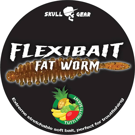 Skull Gear Flexibait Fat Worm Tutti Frutti Pellet