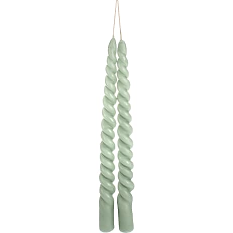 Snoede stagelys 30 cm støvgrøn