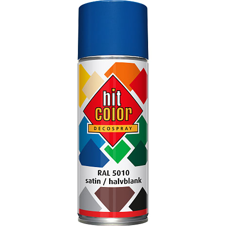 Hit Color spraymaling satin 0,4 liter - blå 400 ml