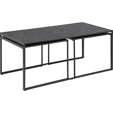 AC Design Furniture Infinity Sofabordssæt - Sort Marmorlook