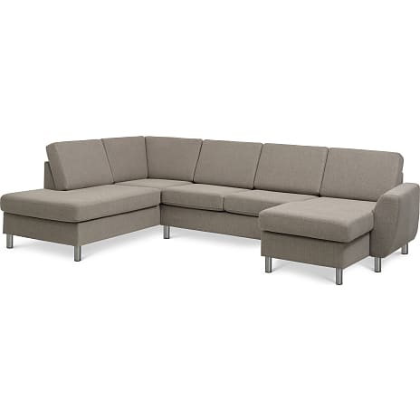 Madrid Nordic Højrevendt U-Sofa Taupe