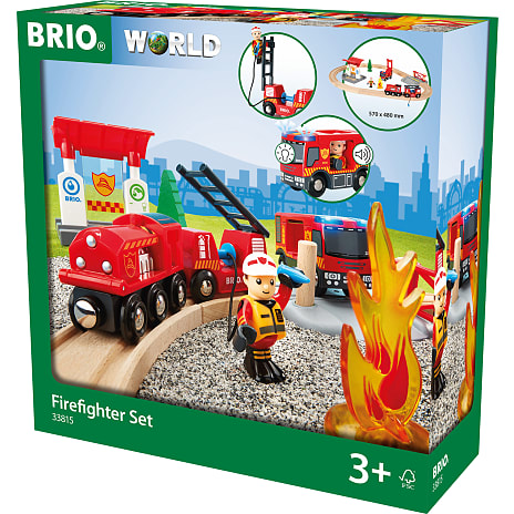 BRIO Togsæt Med Brandmandstema 33815