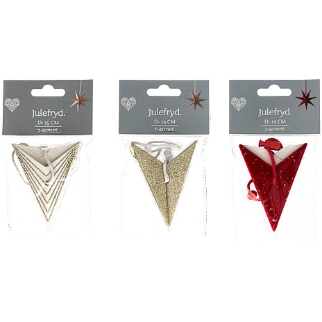 Julefryd Mini Dekorationsstjerne 15 cm Assorteret