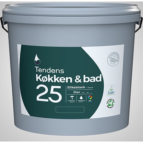 Tendens køkken- og badmaling silkeblank 25 2,25 liter 2250 ml
