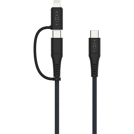 Fixed USB-C lightning kabel 1,2m - grå 1 stk.