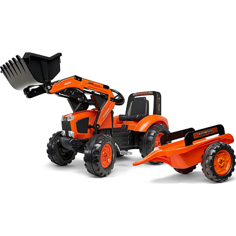 Falk Toys Kubota Frontlæsser Med Vogn