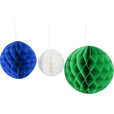 Salling Honeycombs 3 Størrelser Grøn, Blå og Hvid