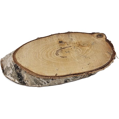Oval Træskive Længde 16-19x23-25 cm Natur