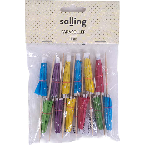 Salling drinksparasoller - flere varianter - assorteret 12 stk.