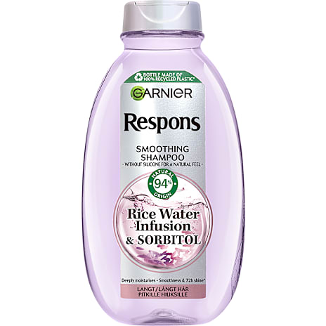 Garnier Smoothing Shampoo Med Risvand Og Sorbitol Til Langt Hår