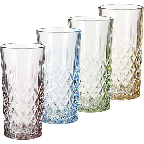 Aida farvede longdrink glas (360ml) – flere varianter – assorteret 1 stk.