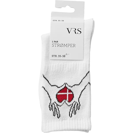 VRS Unisex Tennisstrømper Str. 35/38 Hvid