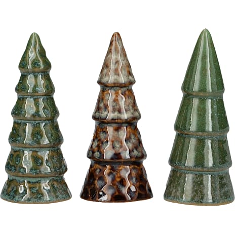 Porcelænsjuletræ Højde 10 cm Assorteret