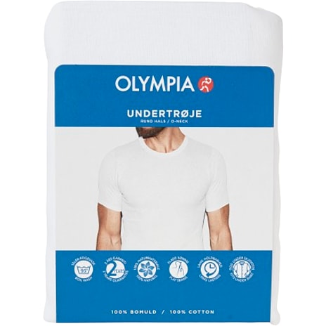 Olympia herre T-shirt rund hals str. 2XL - hvid 1 stk.