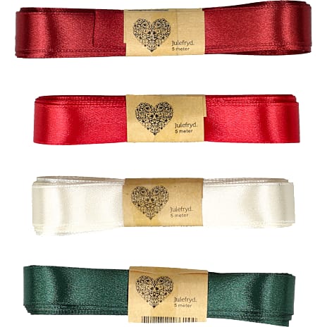 Julefryd Satinbånd 15 mm x 5 m Assorteret