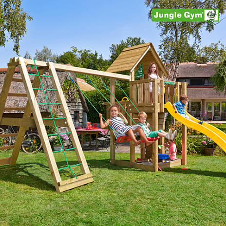 Jungle Gym Cubby med klatring og slide