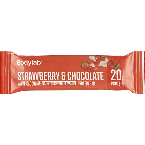 Bodylab Proteinbar med Jordbær og Chokolade uden Tilsat Sukker