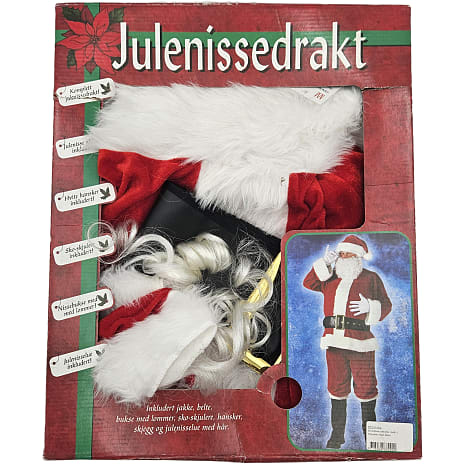 Deluxe Julemandsdragt Str. 180 cm Rød