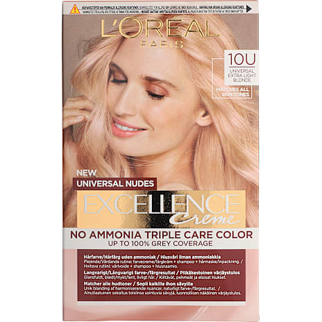 L'Oréal Paris Universal Nudes permanent hårfarve 10U Extra Light Blonde u. ammoniak 1 stk.