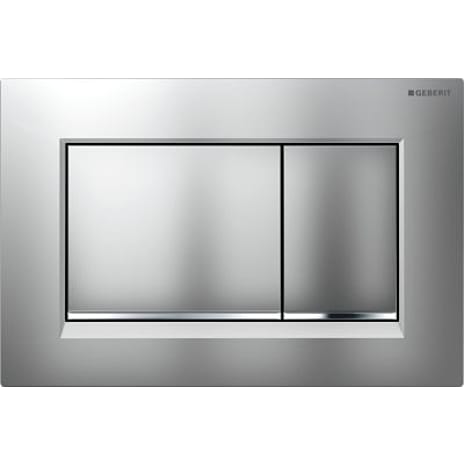 GEBERIT SIGMA30 betjeningsplade dobbeltskyl matforkromet