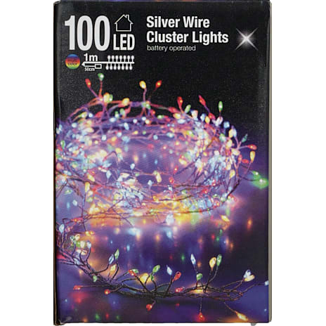Klyngelys 100 LED Multifarvet