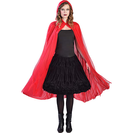 Halloween rød kappe kostume str. 180