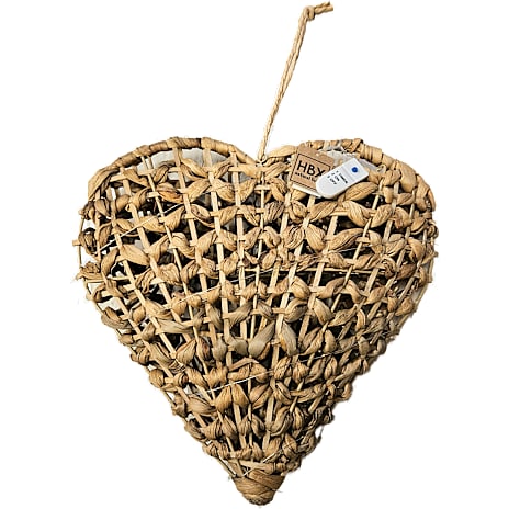 Flethjerte Med LED 38x38x10 cm Natur