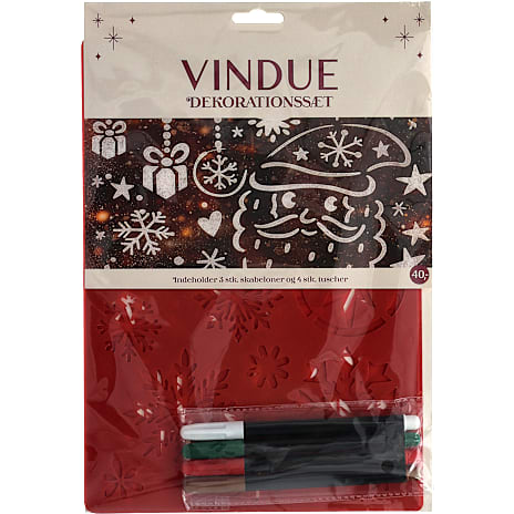 Jule vinduesdekorationsskabeloner