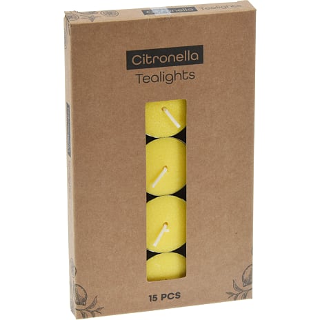 Citronella Fyrfadslys Gul