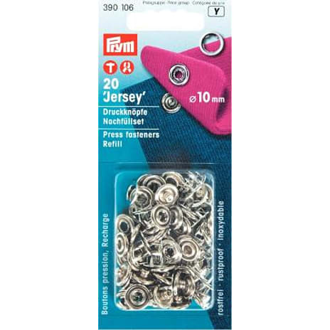 Prym Trykknap Sølv Ring 10 mm Refill