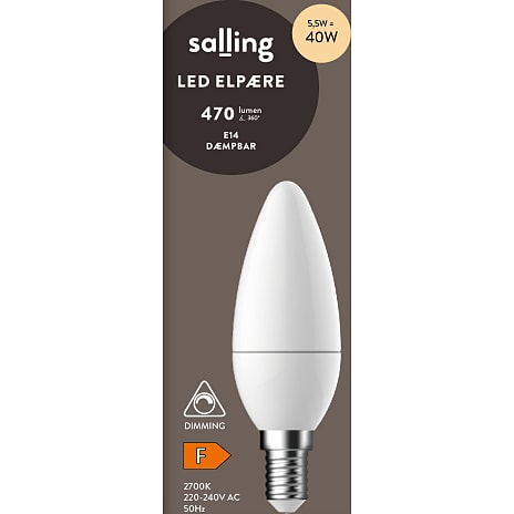 Salling LED Kertepære 5,5W Dæmpbar