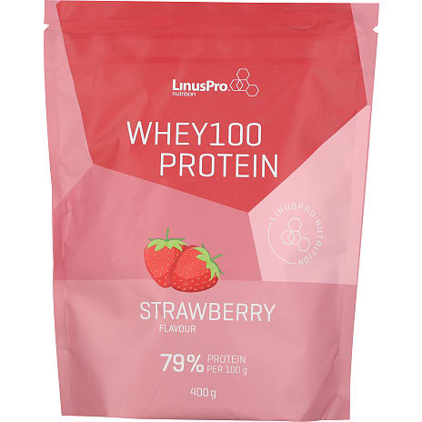 Nordthy Proteinpulver m. valleprotein og jordbærsmag 400 g