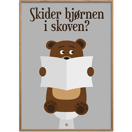 Citatplakat Skider bjørnen i skoven? - 50x70 cm 1 stk.