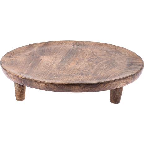 Træfad Med Fødder Diameter 30 cm Natur