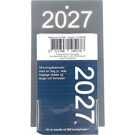 1Conzept Afrivningskalender 2027