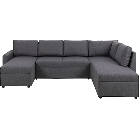 AC Design Furniture Sacramento Venstrevendt U-sovesofa med Opbevaring Grå