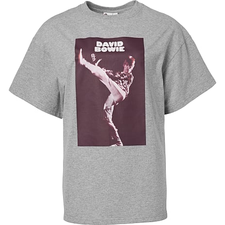 David Bowie T-shirt Str. S Lysegrå