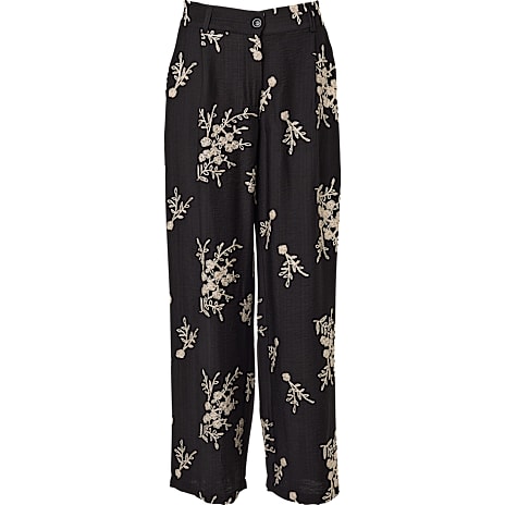 VRS Dame Bukser Med Broderi Str. XL Sort