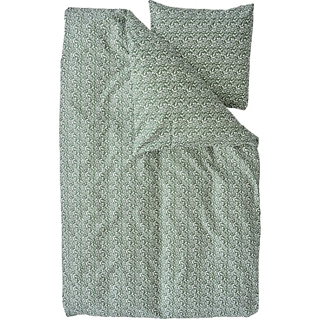 Mikrofiber Sengetøj Grøn med Blomster