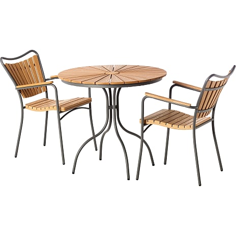 Kerteminde Nonwood Cafébord og 2 Kerteminde Havestole