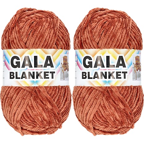 Gala Blanket 2-pak Garn Brun CHS18