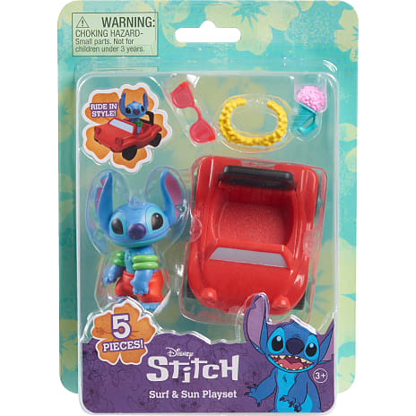 Just Play Disney Stitch figur 5 cm med tilbehør - assorteret