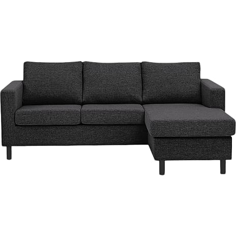 Oslo Vendbar Sofa med Chaiselong Mørkegrå