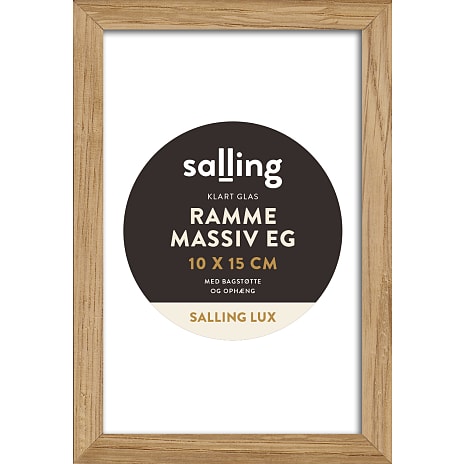 Salling Ramme i massiv eg m. glas - 10x15 cm 1 stk.