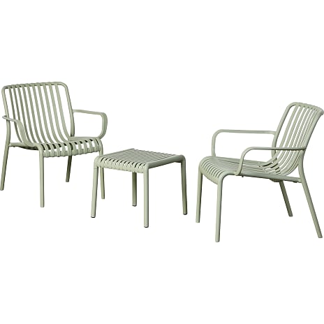 Messina Loungebord Med 2 Stole Dusty Green
