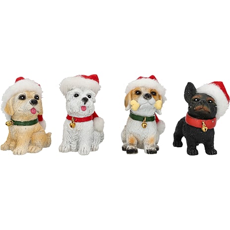 Julefryd julefigur hund H 8 cm - flere varianter - assorteret 1 stk.