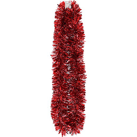 Julefryd Lametta Guirlande 15 cm x 2 meter Rød