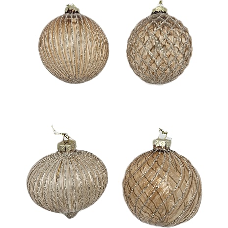 Julefryd Julekugle Guld Struktur Ø 8 cm Assorteret