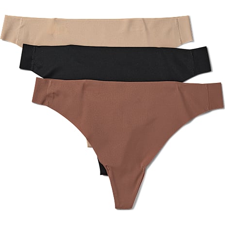 VRS dame 3-pak g-streng str. 2xl - beige/sort/brun 1 stk.